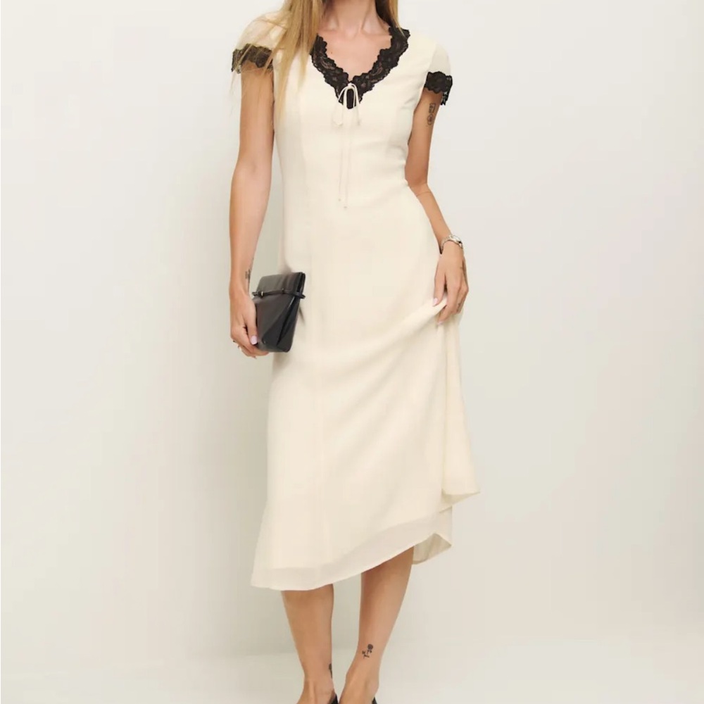 Reformation Tiffie Dress Fior di Latte Size 0 NWOT